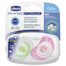 CHICCO SUCCHICCO AIR LUM SILICONE 0-6 MESI 2 PEZZI CHICCO SUCCHICCO AIR LUM SILICONE 0-6 MESI 2 PEZZI