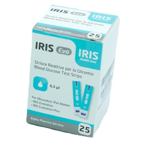 STRISCE MISURAZIONE GLICEMIA IRIS EVO 25 PEZZI STRISCE MISURAZIONE GLICEMIA IRIS EVO 25 PEZZI