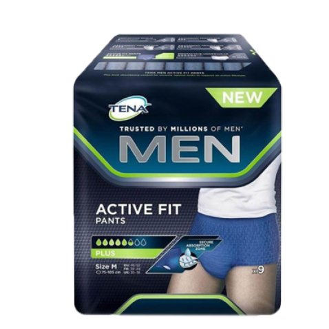 PULL UP UOMO TENA MEN PANTS ACTIVE FIT M 9 PEZZI PULL UP UOMO TENA MEN PANTS ACTIVE FIT M 9 PEZZI
