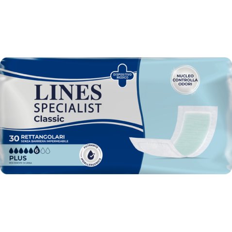 PANNOLONE RETTANGOLARE LINES SPECIALIST CLASSIC SENZA BARRIERA 30 PEZZI PANNOLONE RETTANGOLARE LINES SPECIALIST CLASSIC SENZA BARRIERA 30 PEZZI