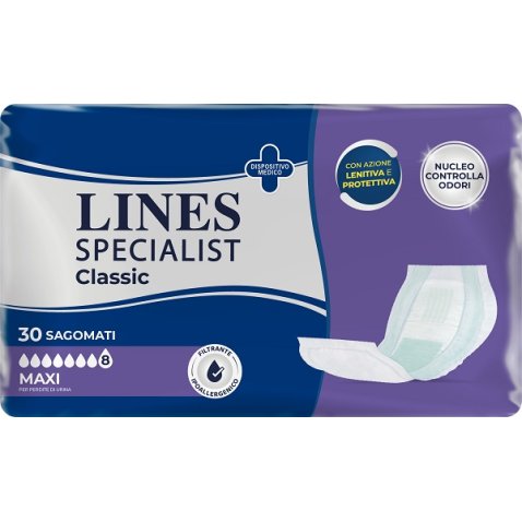 PANNOLONE PER INCONTINENZA LINES SPECIAL CLASSIC SAGOMATO MAXI 30 PEZZI