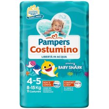 PAMPERS COSTUMINO BABY SHARK CP S 4-5 11 PEZZI PAMPERS COSTUMINO BABY SHARK CP S 4-5 11 PEZZI