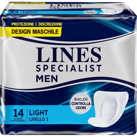 PANNOLONI LINES SPECIALIST MEN LIVELLO 1 14 PEZZI PANNOLONI LINES SPECIALIST MEN LIVELLO 1 14 PEZZI