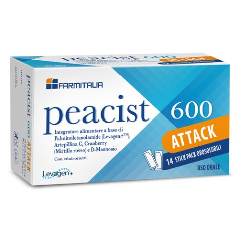 PEACIST 600 ATTACK 14 STICK PACK OROSOLUBILI PEACIST 600 ATTACK 14 STICK PACK OROSOLUBILI