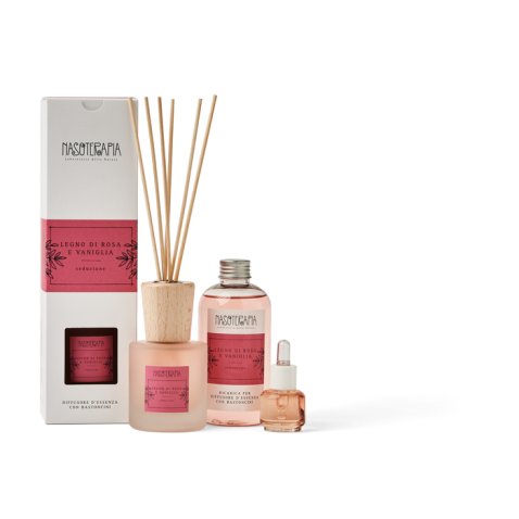 DIFFUSORE BASTONCINI 100 ML LEGNO DI ROSA E VANIGLIA 100 ML