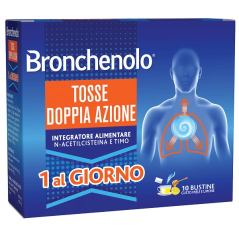 BRONCHENOLO TOSSE DOPPIA AZIONE 10 BUSTINE BRONCHENOLO TOSSE DOPPIA AZIONE 10 BUSTINE
