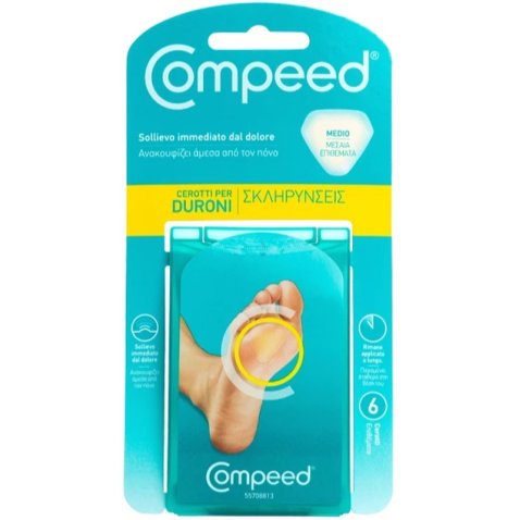 COMPEED CEROTTI PER DURONI MEDIO 6 PEZZI COMPEED CEROTTI PER DURONI MEDIO 6 PEZZI