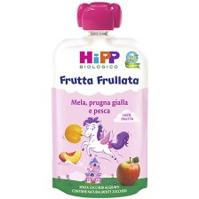 HIPP BIO FRUTTA FRULLATA UNICORNO MELA PRUGNA GIALLA PESCA 90 G