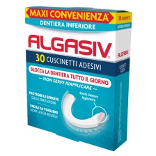 ALGASIV ADESIVO PER PROTESI DENTARIA INFERIORE 30 PEZZI ALGASIV ADESIVO PER PROTESI DENTARIA INFERIORE 30 PEZZI