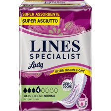 ASSORBENTI PER INCONTINENZA LINES SPECIALIST LADY NORMAL 10PEZZI