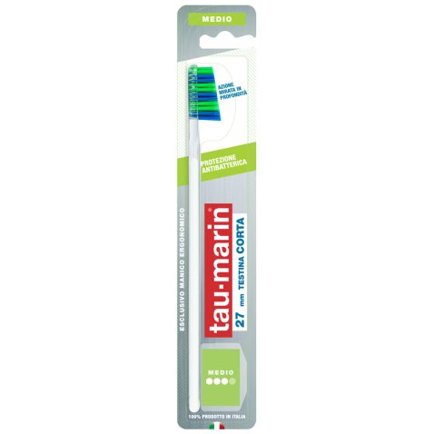 TAUMARIN PROFESSIONAL SPAZZOLINO 27 MEDIO TESTINA CORTA PROTEZIONE ANTIBATTERICA TAUMARIN PROFESSIONAL SPAZZOLINO 27 MEDIO TESTINA CORTA PROTEZIONE ANTIBATTERICA