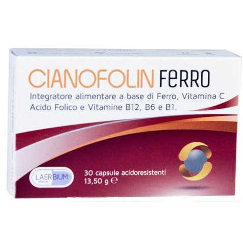 CIANOFOLIN FERRO 30 CAPSULE CIANOFOLIN FERRO 30 CAPSULE