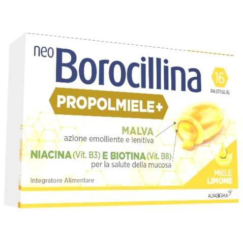 NEOBOROCILLINA PROPOLMIELE+ MIELE/LIMONE 16 PASTIGLIE DA 3,4G