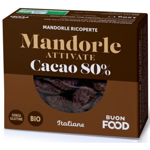 BUON FOOD FRUTTA SECCA MANDORLE ATTIVATE+CACAO 80% 120 G BUON FOOD FRUTTA SECCA MANDORLE ATTIVATE+CACAO 80% 120 G