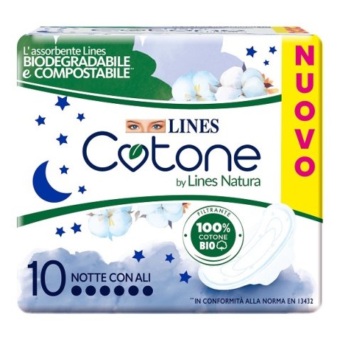 LINES COTONE BIO ULTRA NOTTE 10 PEZZI