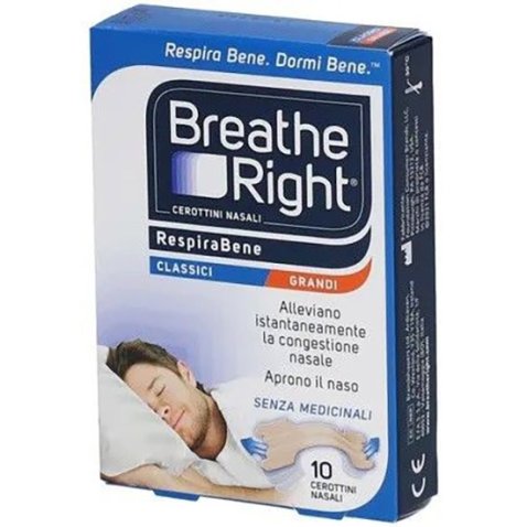 CEROTTI NASALI BREATHE RIGHT CLASSICI GRANDI 10 PEZZI CEROTTI NASALI BREATHE RIGHT CLASSICI GRANDI 10 PEZZI