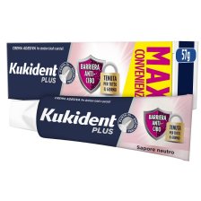 KUKIDENT PLUS BARRIERA ANTI-CIBO NEUTRO CREMA ADESIVA DENTIERE 57 G KUKIDENT PLUS BARRIERA ANTI-CIBO NEUTRO CREMA ADESIVA DENTIERE 57 G