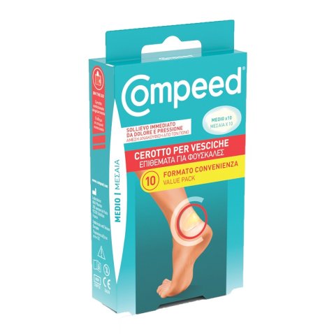 CEROTTI COMPEED PER VESCICHE MEDIO 10 PEZZI CARTON CEROTTI COMPEED PER VESCICHE MEDIO 10 PEZZI CARTON
