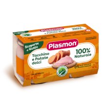 PLASMON OMOGENEIZZATI TACCHINO PATATE DOLCI 2 PEZZI DA 120 G