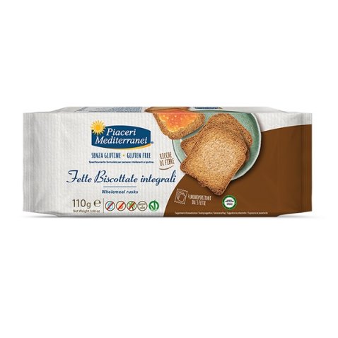 PIACERI MEDITERRANEI FETTE BISCOTTATE INTEGRALI 110 G PIACERI MEDITERRANEI FETTE BISCOTTATE INTEGRALI 110 G