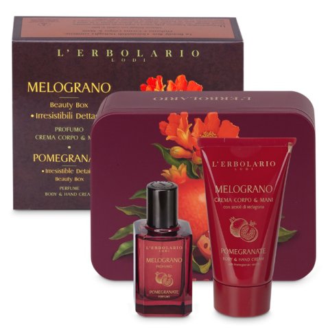 MELOGRANO BEAUTY BOX IRRESISTIBILI DETTAGLI PROFUMO 30 ML +CREMA CORPO & MANI 75 ML EDIZIONE LIMITATA