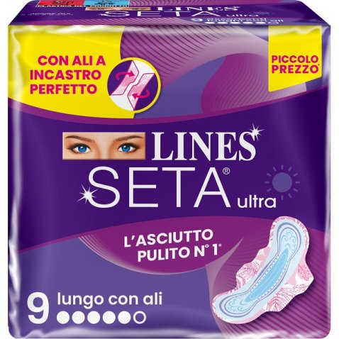 LINES SETA ULTRA ASSORBENTI LUNGO ALI DWCT 9 PEZZI