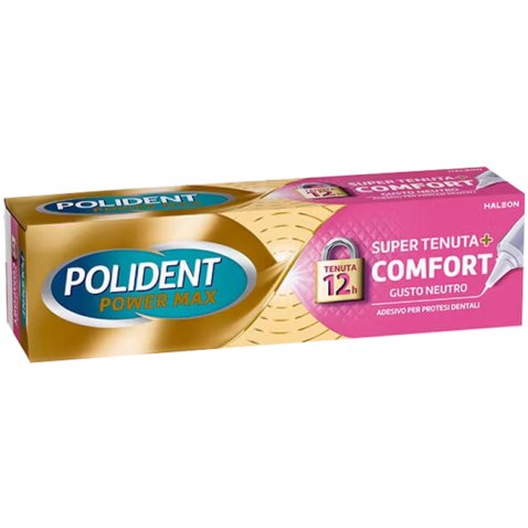 CREMA ADESIVA PROTESI DENTALI POLIDENT POWER MAX SUPER TENUTA+COMFORT 70 G CREMA ADESIVA PROTESI DENTALI POLIDENT POWER MAX SUPER TENUTA+COMFORT 70 G