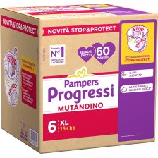 PAMPERS PROGRESSI MUTANDINA QUADRI XL 60 PEZZI PAMPERS PROGRESSI MUTANDINA QUADRI XL 60 PEZZI