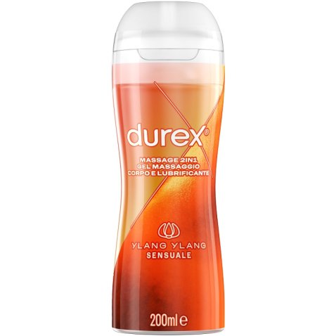 DUREX MASSAGE 2 IN 1 GEL MASSAGGIO CORPO E LUBRIFICANTE YLANG YLANG 200 ML