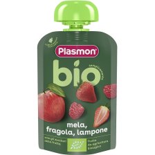 PLASMON MELA FRAGOLA LAMPONE BIO POUCHES 100 G