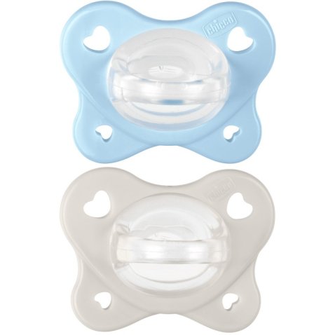 CHICCO DUAL SOFT SUCCHIETTO AZZURRO 2-6 MESI 2 PEZZI