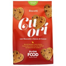 BUON FOOD CUORI BISCOTTI CON NOCCIOLE E GOCCE DI CACAO BIO 200 G BUON FOOD CUORI BISCOTTI CON NOCCIOLE E GOCCE DI CACAO BIO 200 G