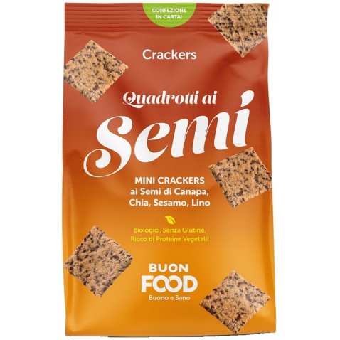 BUON FOOD QUADROTTI AI SEMI CRACKERS BIO 200 G BUON FOOD QUADROTTI AI SEMI CRACKERS BIO 200 G