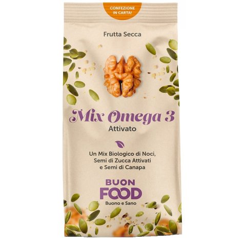 BUON FOOD MIX OMEGA 3 ATTIVATO FRUTTA SECCA BIO 200 G BUON FOOD MIX OMEGA 3 ATTIVATO FRUTTA SECCA BIO 200 G