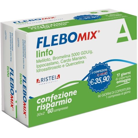 FLEBOMIX LINFO BIPACK 30 + 30 COMPRESSE FLEBOMIX LINFO BIPACK 30 + 30 COMPRESSE