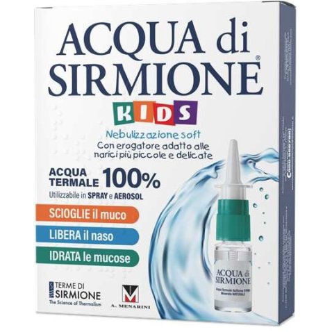 ACQUA DI SIRMIONE KIDS NEBULIZZAZIONE SOFT ACQUA TERMALE 100% 6 FLACONCINI PLURIDOSE DA 15 ML