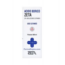 ACIDO BORICO (ZETA FARMACEUTICI)*soluz cutanea 500 ml 3%