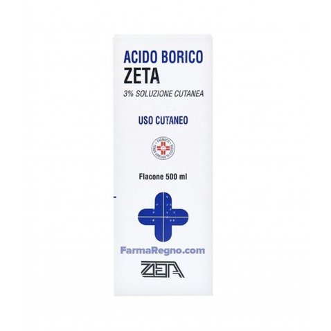 ACIDO BORICO (ZETA FARMACEUTICI)*soluz cutanea 500 ml 3%