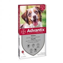 ADVANTIX SPOT ON*soluz 4 pipette 2,5 ml 250 mg + 1.250 mg cani da 10 a 25 Kg