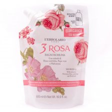 L'ERBOLARIO - 3 ROSA BAGNOSCHIUMA RICARICA 500 ML