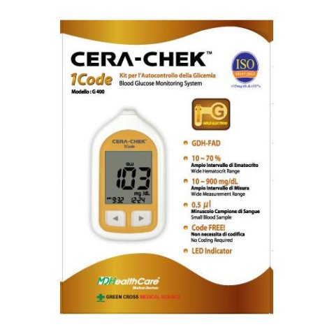 STRISCE REATTIVE AUTOCONTROLLO GLICEMIA CF CERA-CHEK 1 CODE25 PEZZI