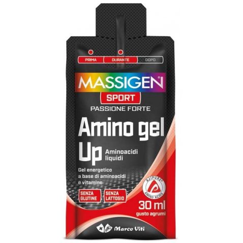 Massigen Sport Amino Gel Up 30 ML - integratore di aminoacidi ramificati per l'allenamento intenso