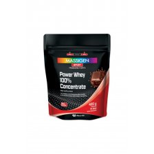 Massigen Sport Power Whey Concentrate Cioccolato 420 G - integratore proteico per la massa muscolare dal gusto goloso