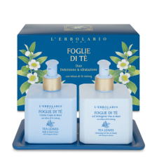 FOGLIE DI TE' DUO DETERGENTE VISO & MANI 250 ML + CREMA CORPO & MANI 250 ML + VASSOIO EDIZIONE LIMITATA