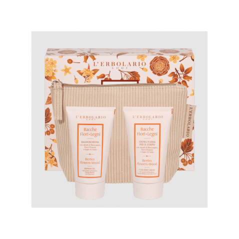 BACCHE FIORI LEGNI BEAUTY POCHETTE BIANCOSPINO BAGNOSCHIUMA75 ML + CREMA CORPO 75 ML EDIZIONE LIMITATA