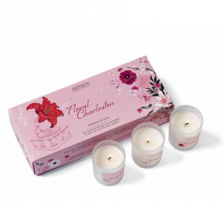 COFANETTO REGALO 3 MINI CANDELE FLORAL CHARLESTON