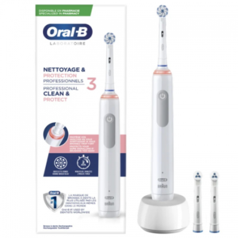 ORAL-B PRO 3 LABORATORY SPAZZOLINO ELETTRICO + 2 REFILL