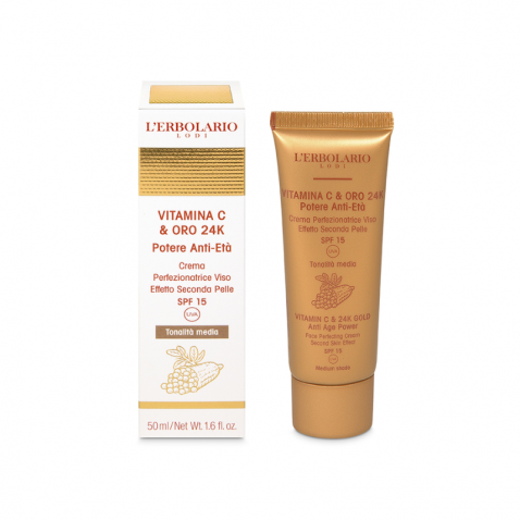 L'ERBOLARIO - VITAMINA C & ORO CREMA PERFEZIONATRICE VISO SPF15 MEDIA 50 ML