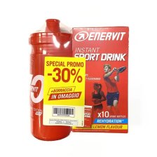 ENERVIT SPORT INSTANT SPORTDRINK PROMO 1 ASTUCCIO DA 10 BUSTINE + 1 BORRACCIA 500 ML