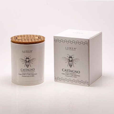 LUMEN - CANDELA CON CERA API NATURA AMICA AL MIELE DI CASTAGNO ML.200